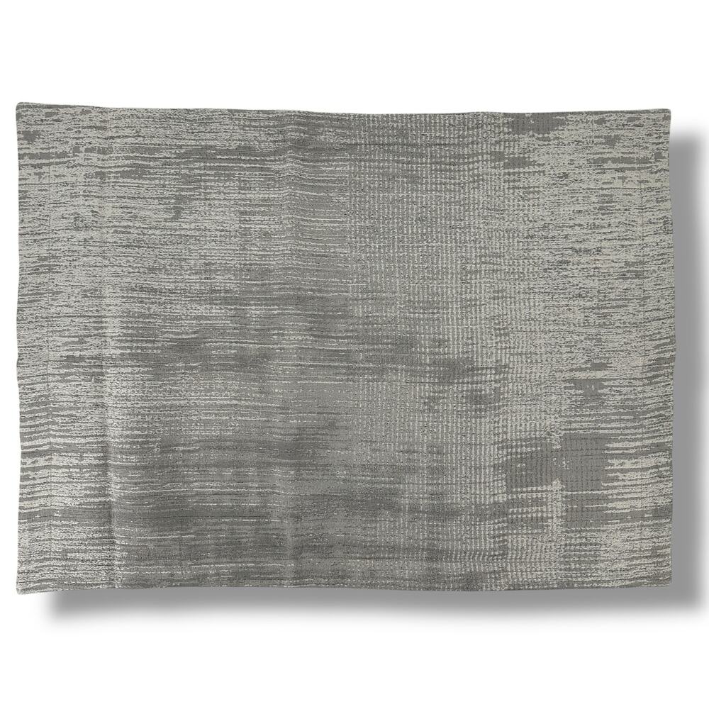 Restoration Hardware Brushstroke Jacquard CottonWool Sham Standard Fog Gray